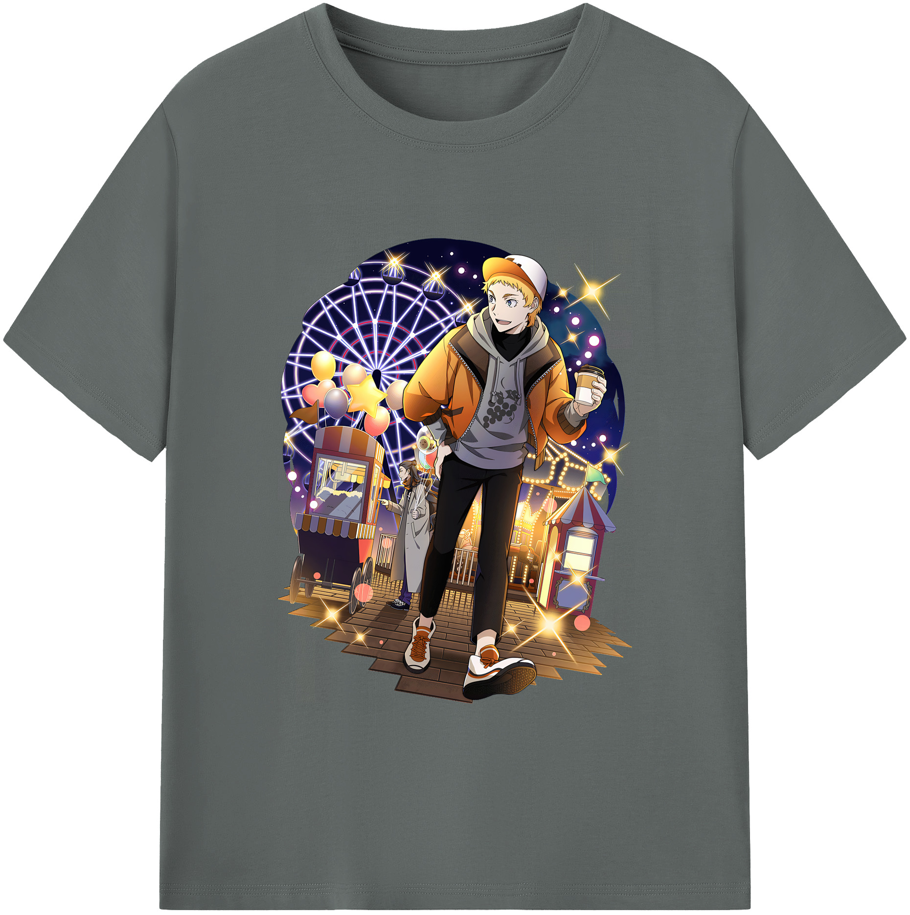 （画像用） 文豪ストレイドッグス Bungo Stray Dogs 綿100％ メンズ半袖Tシャツ｜肌触りやわらか＆通気性
